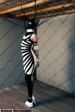 grosslyabnormal:  Zebra girl caught and restrained,