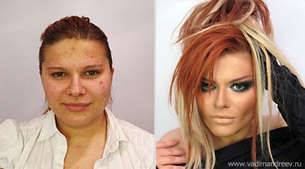 Make up transformation before and after