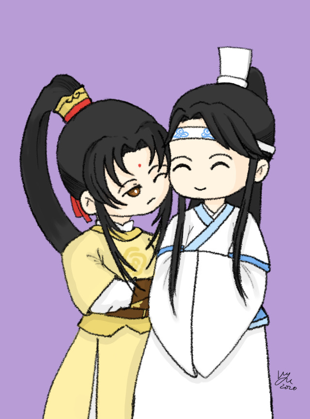 I got an iPad the last few days and I’ve been trying some apps to draw. 追凌 and 曦澄 are my little test subjects haha I am still...