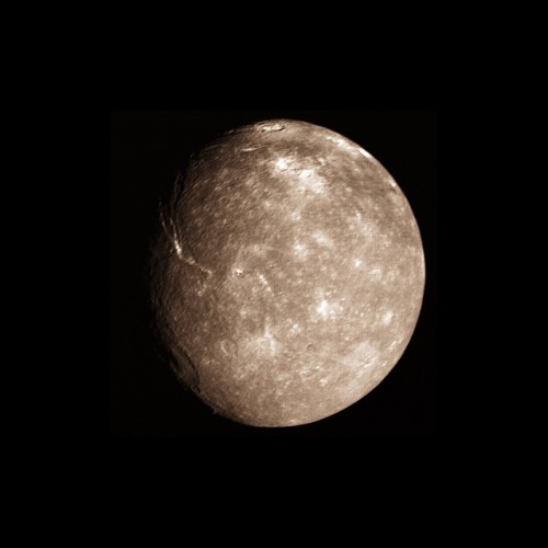 Two moons of Uranus: Titania and Oberon. Both moons were discovered by William Herschel in 1787.Cred