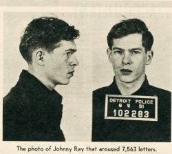 oldshowbiz:  mugshot of singer Johnny Ray