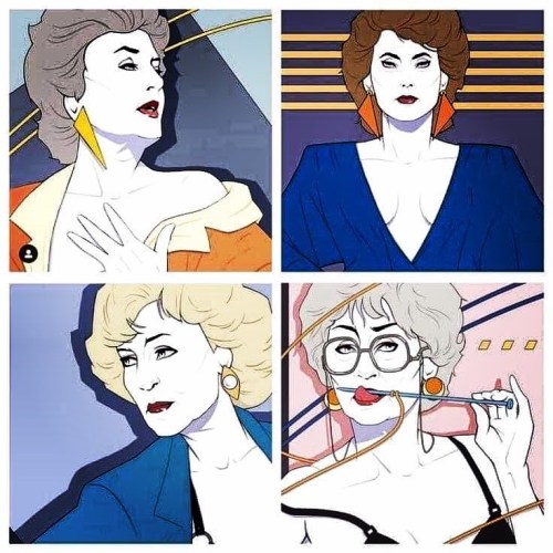 The Golden Girls As A Nagel Painting❣️❣️❣️ #TheGoldenGirls #GoldenGirls #PatrickNagel #PatrickNagelA