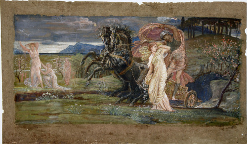 pre-raphaelisme:The Fate of Persephone by Walter Crane, 1877.
