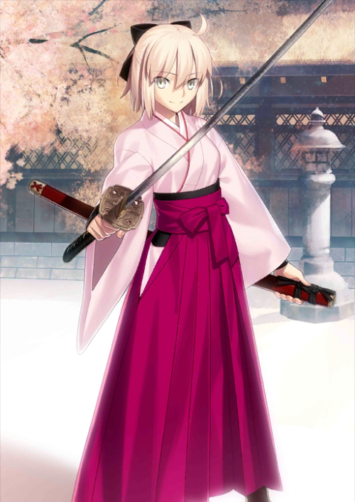 Porn Pics rockxas-alter:  Okita’s card art from FGO.