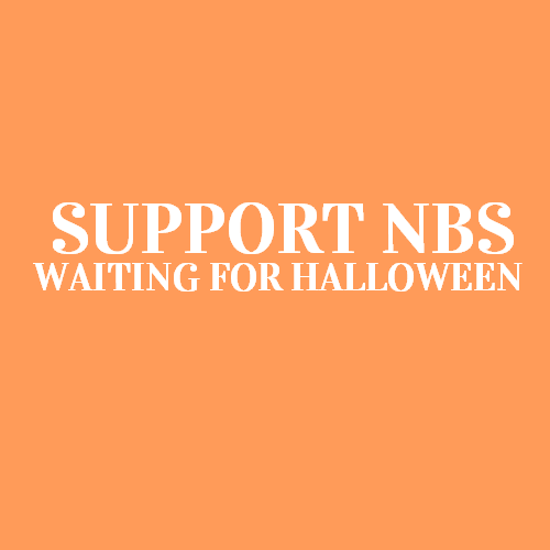 [Image: A light orange color block with white text in the center that says “Support NBs waitin