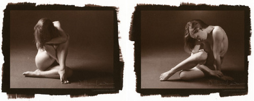 @melancholic-model, diptych.  5x7(-ish) gold tone kallitypes.