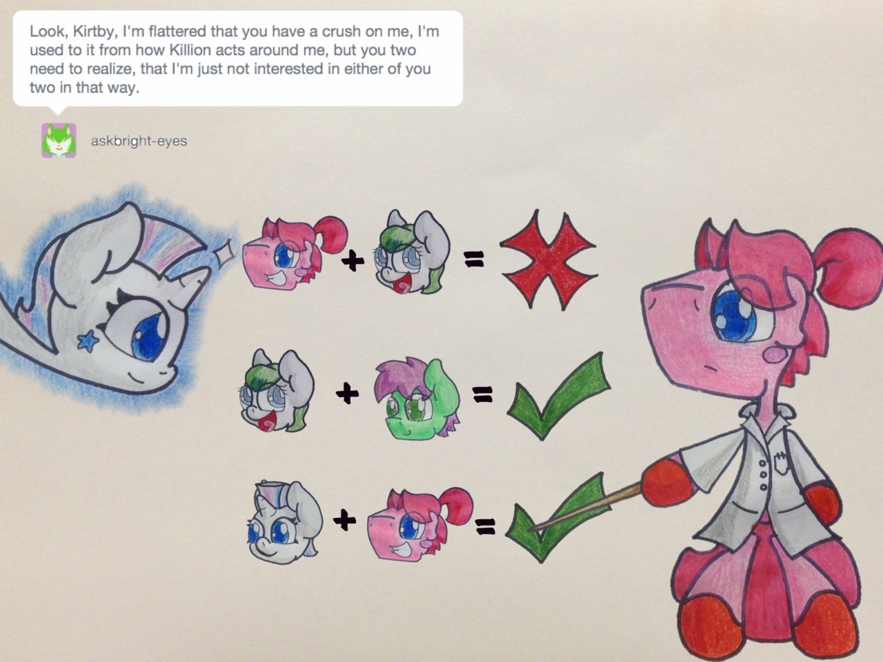 ask-pony-kirby:  Science Kirby Explains! A.) Kirby’s love interest technically