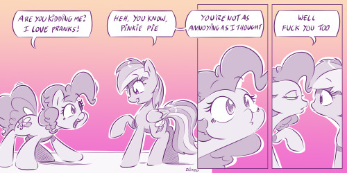 meetthepones:Griffon the Brush-off S01E05 Pinkie doesn’t appreciate your backhanded compliments.  (Patreon)  (Reddit) Shading by Trevor Rain>w<!