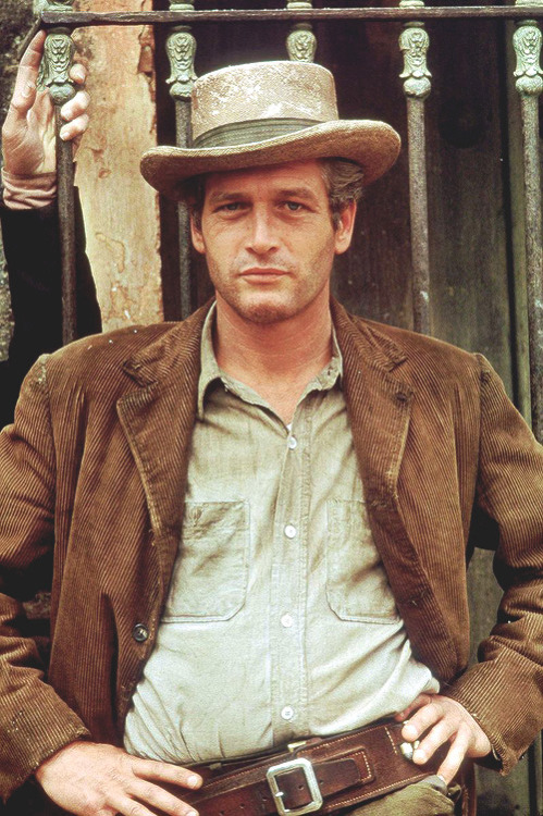 cinecat: Paul Newman on the set of Butch Cassidy and the Sundance Kid (1969)