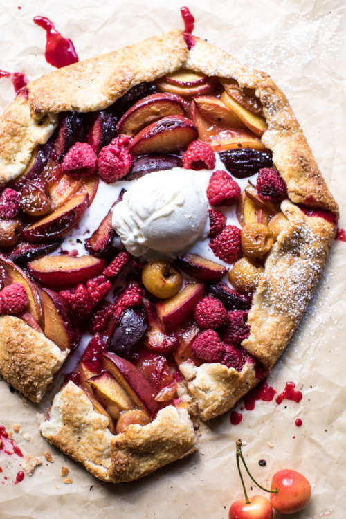 sweetoothgirl: Raspberry Ginger Stone Fruit Galette