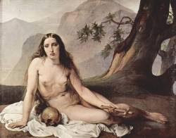 beyond-the-canvas: Francesco Hayez, The Penitent Magdalene, 1873.