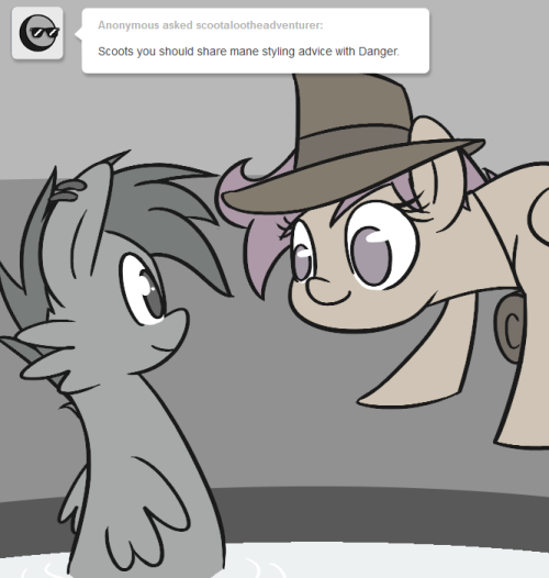 scootalootheadventurer:  You do take a few minutes to admire this Lunar Mare’s awesome mane though.  x3 Cute~!