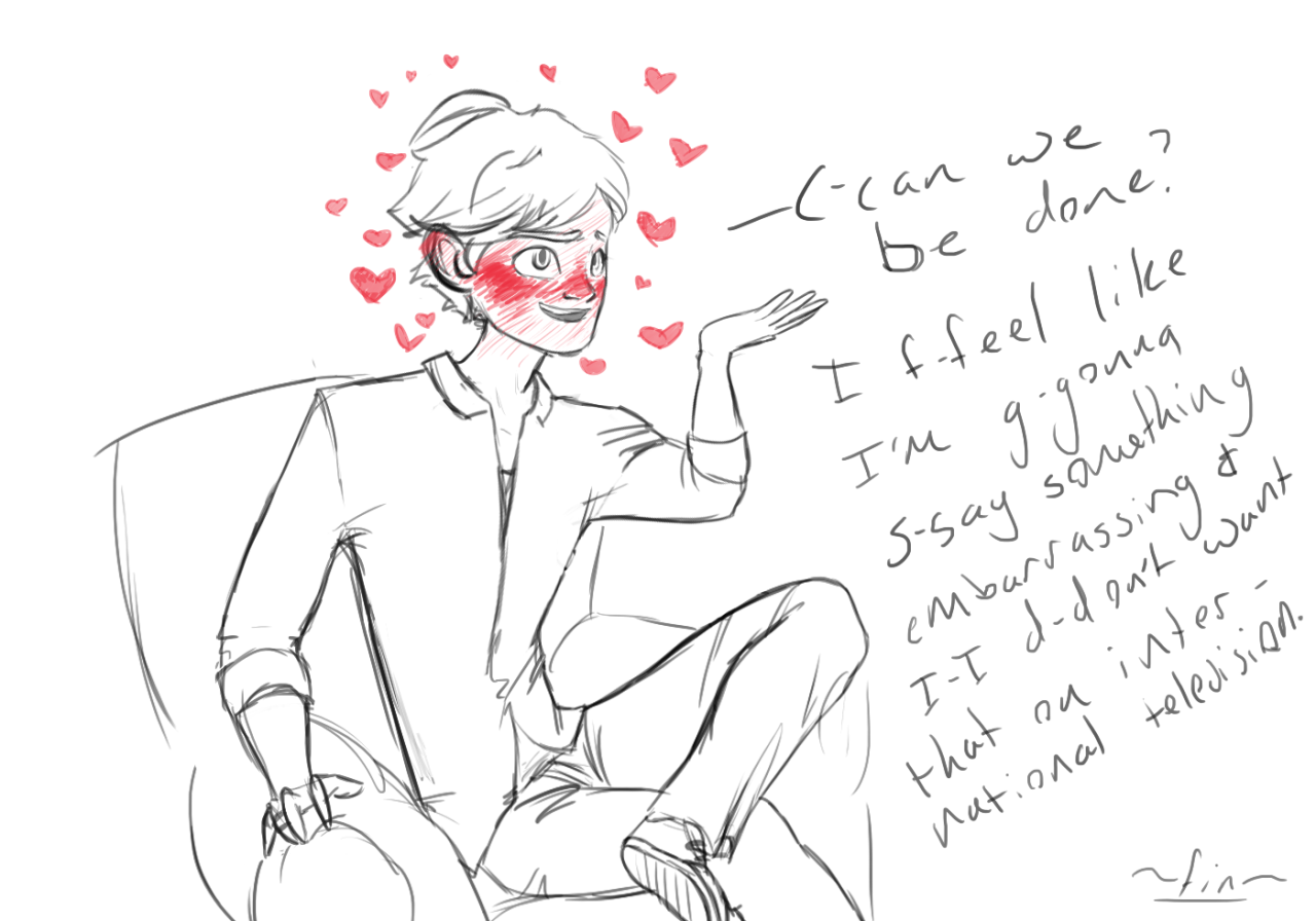 cannibalistic-cheesecake:  stand-in interviewee because Gabriel is off akumatizing