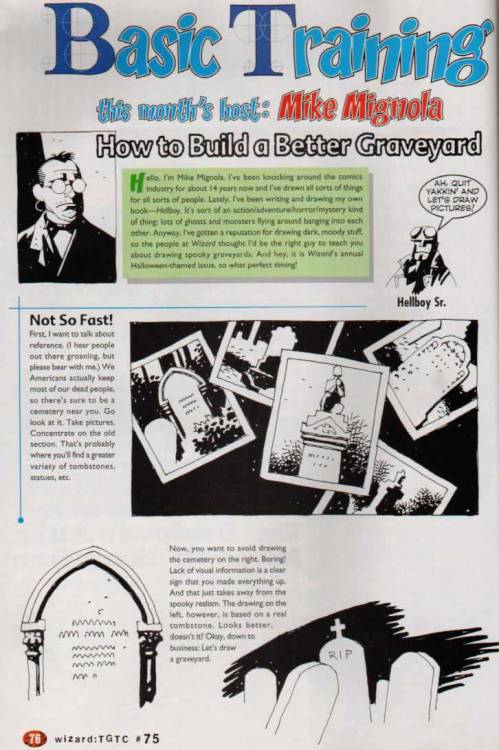 maxmarvel12345:Basic Training: Mike Mignola - How to Build a Better GraveyardWizard: The Comics Maga