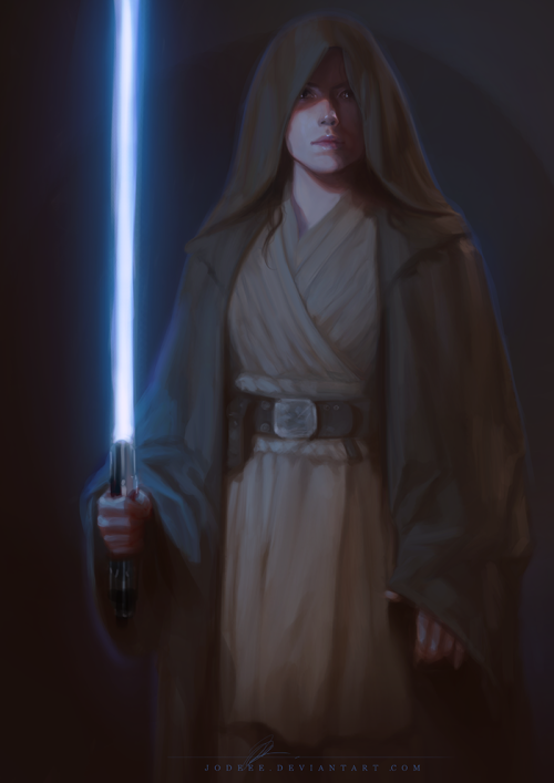 jodeeeart:Quick Lighting study of a Jedi knight Rey