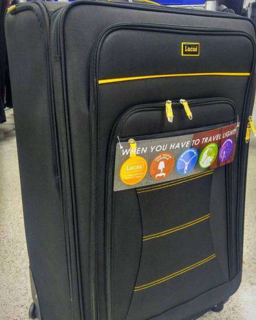 Oh, life is so hard when you have to hunt for the biggest suitcase you can find locally. #CustomVide