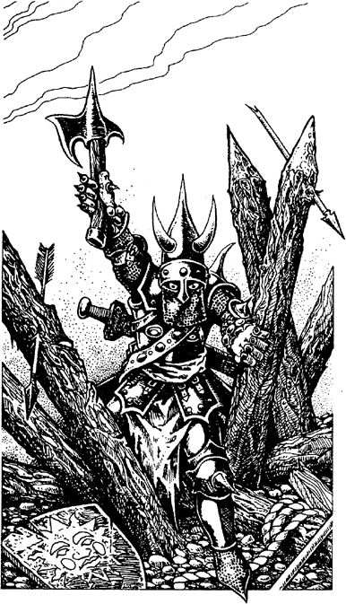 fuckyeahbritisholdschoolgaming:  Illustrations from Lone Wolf 1 - Flight From the Dark. Gary Chalk, 1984.I am so wedded to the idea that Magamund is Gary Chalk’s pen and ink work that I’ve never been able to take to any other artist’s vision of