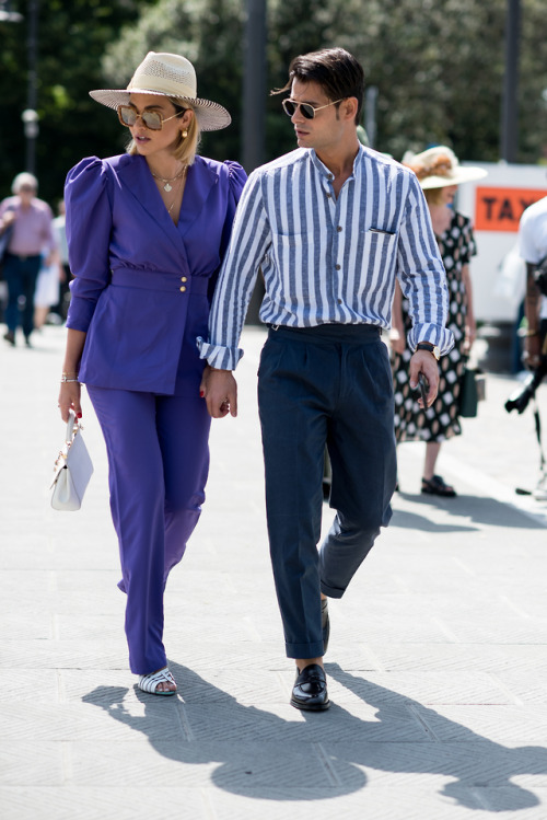 streetstylevgenio: Frank + Giulia | Pitti 96 | Florence