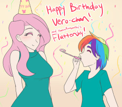 Happy Birthday @vero-chan and @askhumanrainbowshy‘s