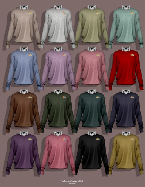  [RIMINGS] Fjallraven Sweat shirt - TOP- NEW MESH- ALL LODS- NORMAL MAP- 16 SWATCHES- HQ COMPATIBLE▶