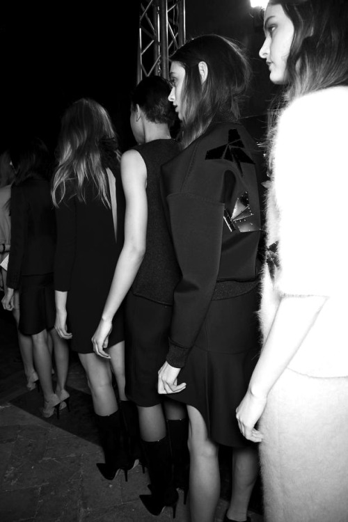 le-monde-sans-couleur: Backstage at Les Copains F/W 2014