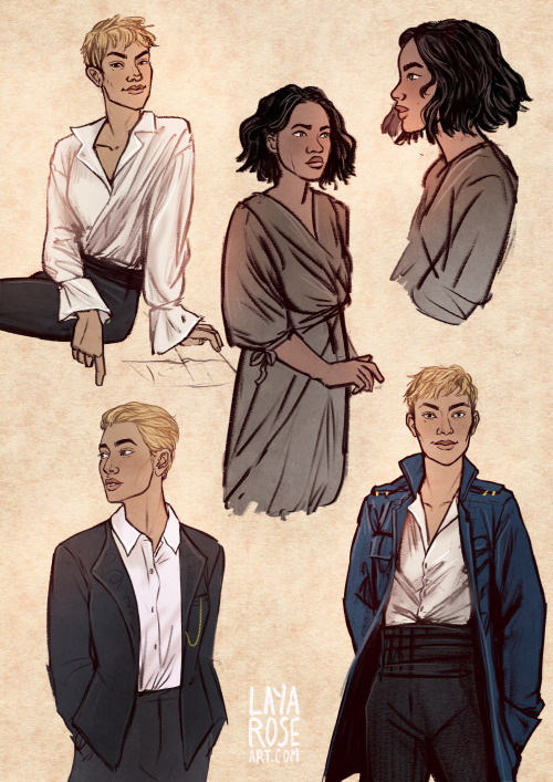 layaart:a few doodles of sid & nirrim from The Midnight Lie!