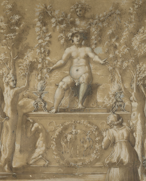 Bacchus Transforming into Trees the Thracian Women Who Murdered Orpheus (and detail) by Battista Dos