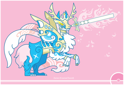 cosmopoliturtle: Pokemon Redesign #888 - Zacian (Crowned Sword) Hero of Many Battles