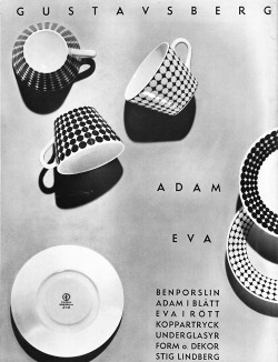 Scandinaviancollectors:  Stig Lindberg, Advertising For Adam &Amp;Amp; Eva Bone