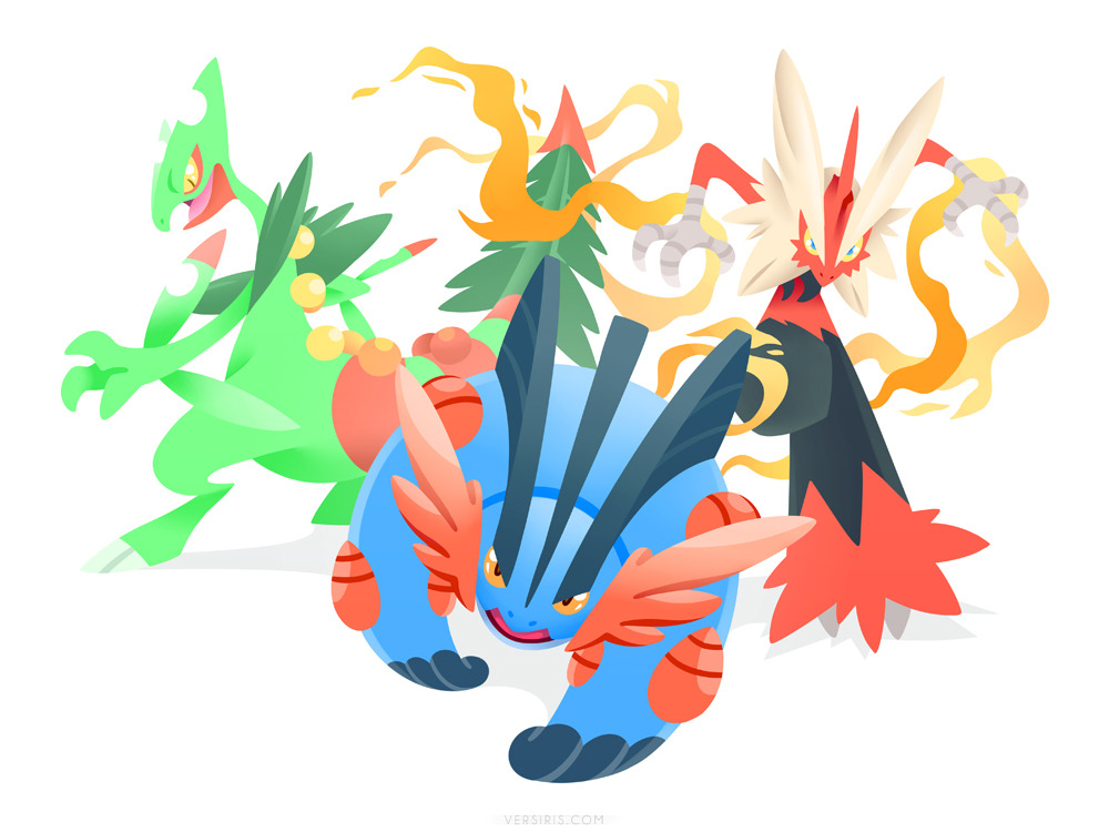 Net Pokédex — versiris: The new Hoenn mega starters!