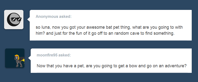 ask-the-princess-of-night:  ~Finally a story arc!  X3! I love it~