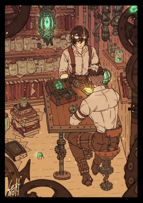 lenomurasan: Steampunk AU Sheith. Keith is a prosthetic technician and Shiro is a cop. I have a few 