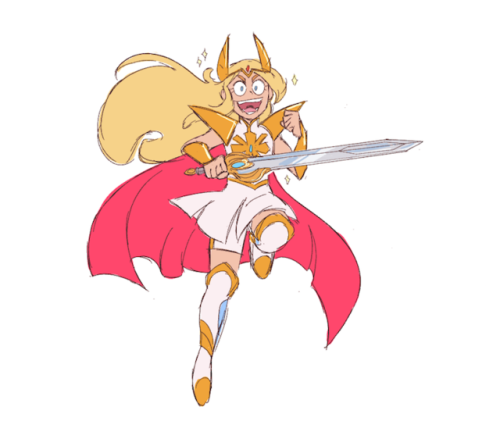 losassen:A quick warmup doodle of She-Ra because I am HYPE!