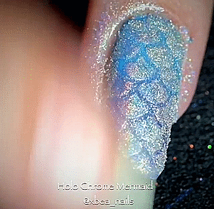 nailpornography:  Holo Chrome Mermaid