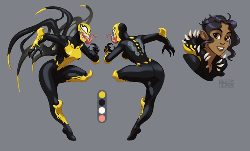 Couple of spider-related commissions I got :3 Love designing that stuff! For  SlarioJaeger and&