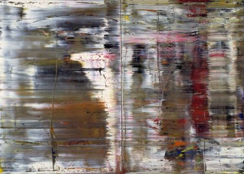 museumuseum:  Gerhard Richter. Abstraktes Bild (726), 1990. Oil paint on canvas, 98 ¾ x 138 ¼ inches. Abstract Painting (726) is a large-scale diptych by the German artist Gerhard Richter, comprising two joined sections of canvas and characterised