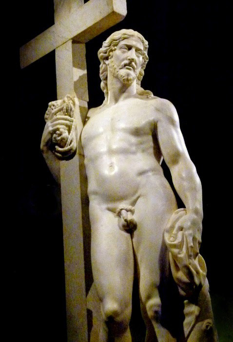 stonemen:  Michelangelo Buonarroti. First version of Cristo della Minerva. Sacristy