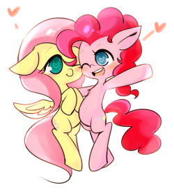 lessue:  [MLP] pinkie pie x flutter shy by