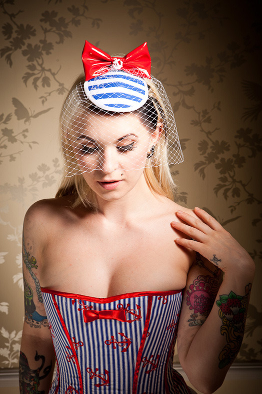  Nautical Sailor Cocktail Hat by Emerald Angel 