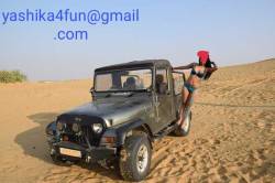 aishaslutty:  Masti in Thar Safari….Even Thar Driver All Enjoyed Her Nudeness and Bold Attaire