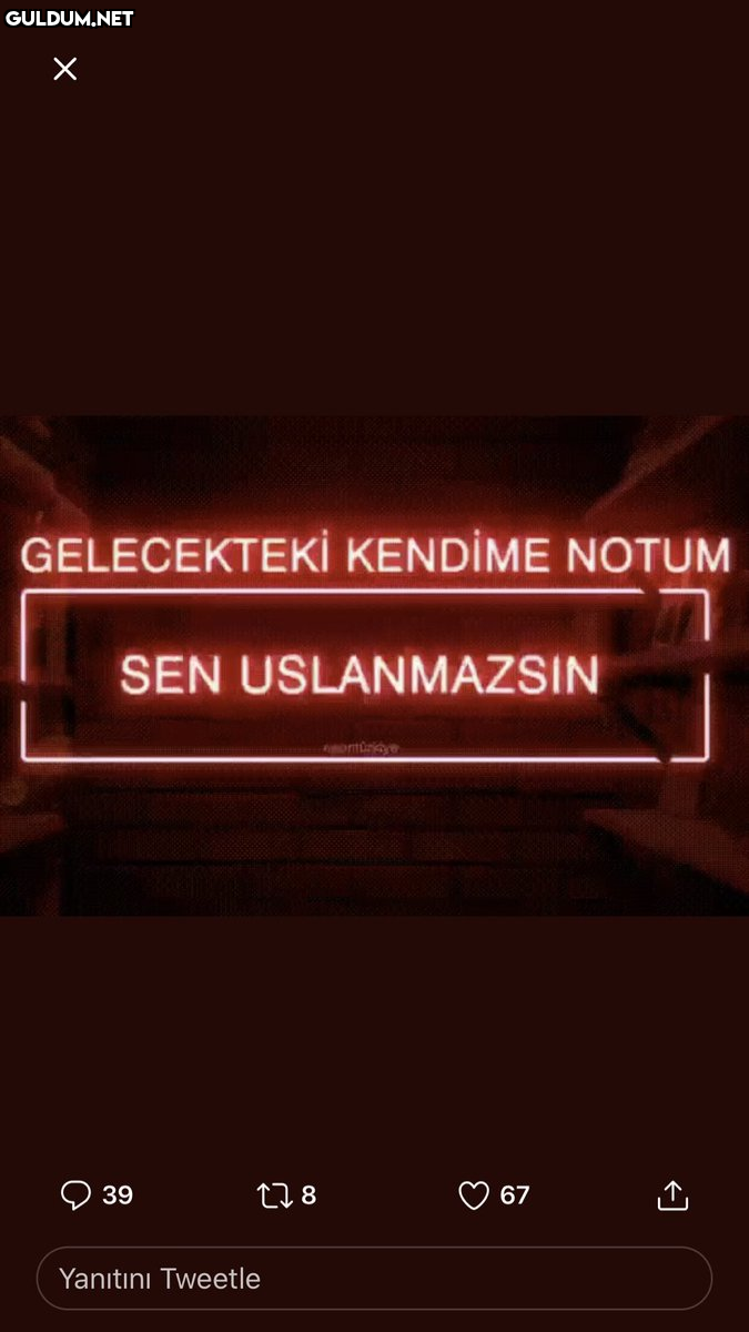 GELECEKTEKİ KENDİME NOTUM...