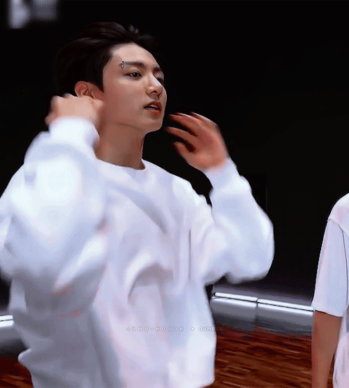 Jungkook Pushing His Hair Back