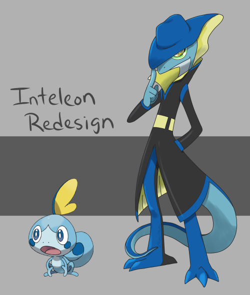 Of the Gen 8 starters, I dislike Inteleon’s original design the most (and I almost always choo