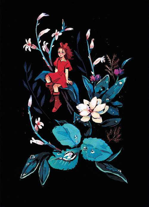 babypears:the full arrietty drawing i did for the @ghiblizine vol 2