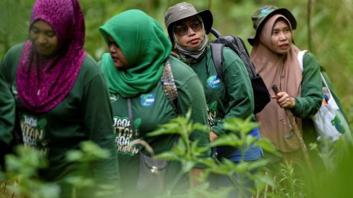 Forest rangers patrol, Sumatra.> Photo: Chaideer Mahyuddin.