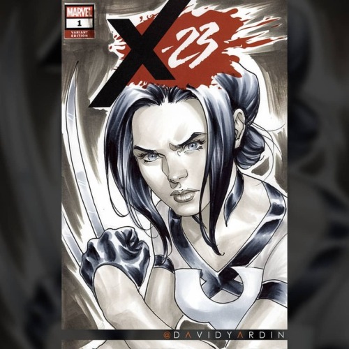 Another #X23 sketch cover. My first time drawing this costume… and I&rsquo;m not sure whe