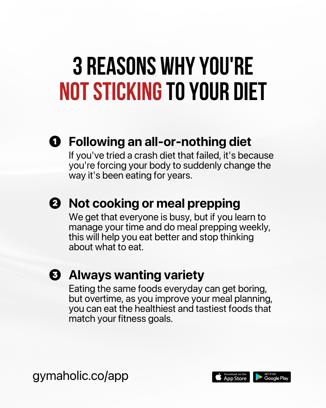 3 Reasons Why You’re Not Sticking To Your Diet