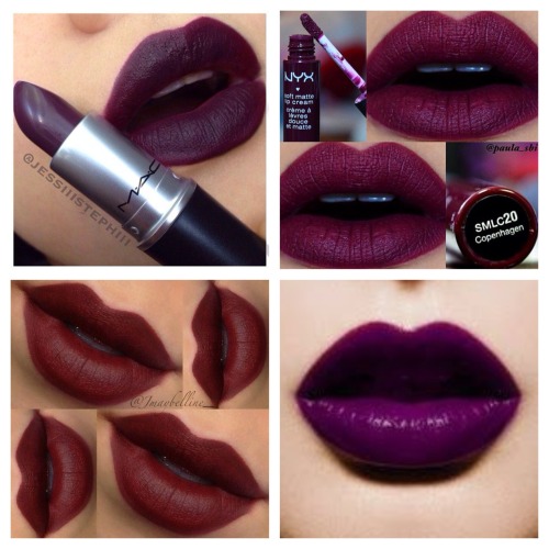 Shades of red & purple should be on everyone’s lips this Fall! 