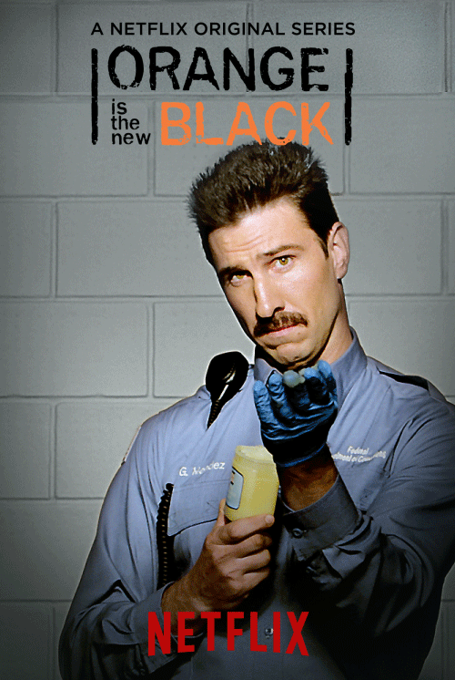 oitnb:  Hide your ‘stache. Orange Is The New Black is now streaming exclusively on Netflix.  Lmaoo