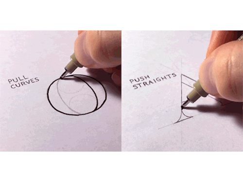 fanartyfartystuff:miss-coverly:typeandlettering:Quick Tip to Draw Straight Lines & Avoid Shaky H